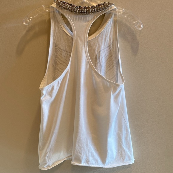 3.1 Phillip Lim Phoenix White Tank Embellished Beaded Jeweled Collar Size XS - Picture 9 of 11